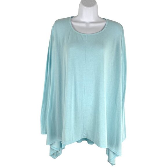 Fresh Produce Studio Top M/L Swimming Pool Blue Long Sleeve Solid NWT TP-2552 - Picture 3 of 11